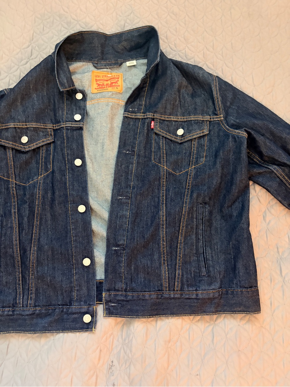 Levi's Dark Blue Denim Trucker Jacket | Men’s XL